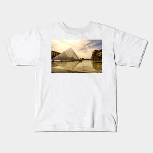 Sun Sets Over the Louvre Kids T-Shirt